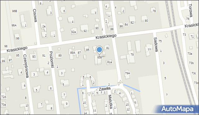Nowa Iwiczna, Krasickiego Ignacego, bp., 83b, mapa Nowa Iwiczna