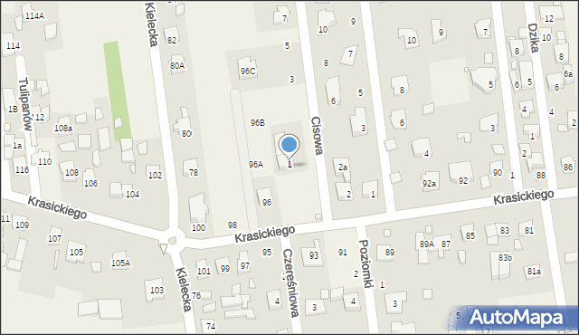 Nowa Iwiczna, Krasickiego Ignacego, bp., 94, mapa Nowa Iwiczna