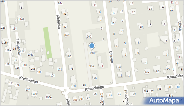 Nowa Iwiczna, Krasickiego Ignacego, bp., 96B, mapa Nowa Iwiczna