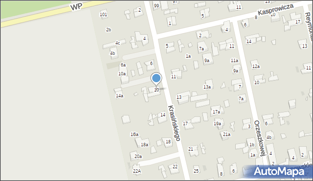 Nowa Sól, Krasińskiego, 10, mapa Nowa Sól