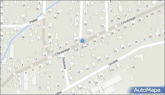 Nowa Sól, Króla Bolesława Chrobrego, 20, mapa Nowa Sól