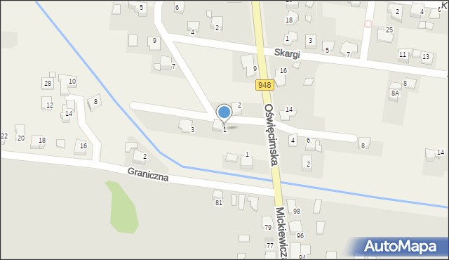 Nowa Wieś, Króla Kazimierza Wielkiego, 1, mapa Nowa Wieś