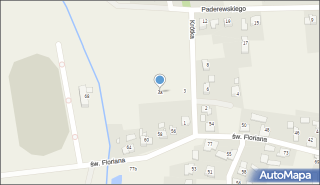 Nowa Wieś, Krótka, 3a, mapa Nowa Wieś