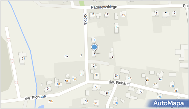 Nowa Wieś, Krótka, 6, mapa Nowa Wieś