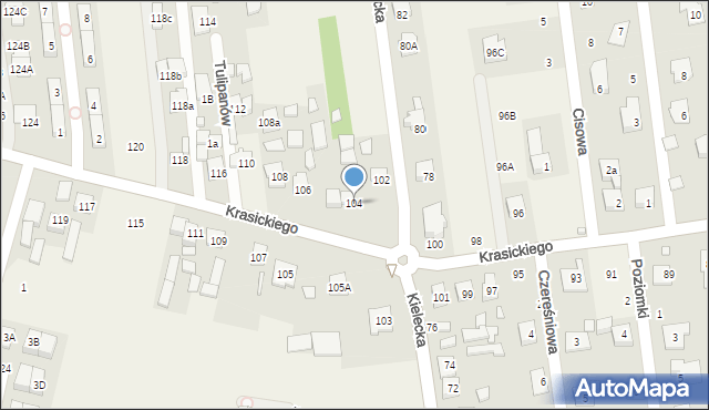 Nowa Wola, Krasickiego Ignacego, bp., 104, mapa Nowa Wola