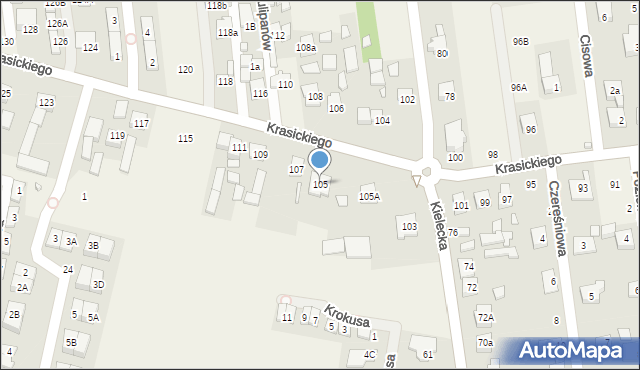 Nowa Wola, Krasickiego Ignacego, bp., 105, mapa Nowa Wola