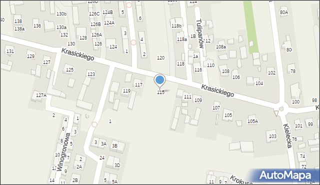 Nowa Wola, Krasickiego Ignacego, bp., 115, mapa Nowa Wola