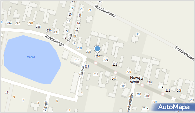 Nowa Wola, Krasickiego Ignacego, bp., 226, mapa Nowa Wola