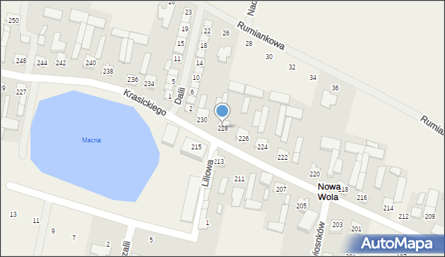 Nowa Wola, Krasickiego Ignacego, bp., 228, mapa Nowa Wola