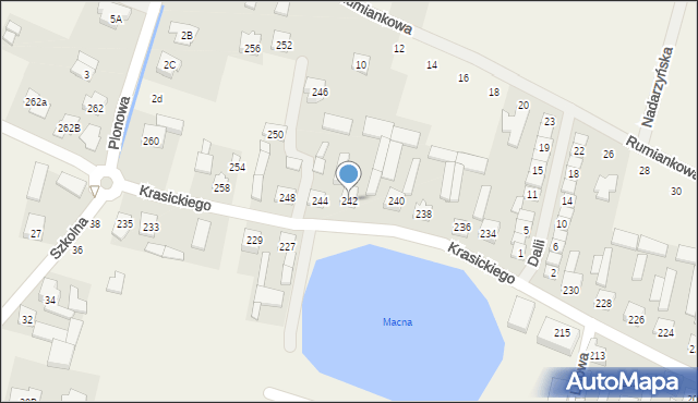 Nowa Wola, Krasickiego Ignacego, bp., 242, mapa Nowa Wola