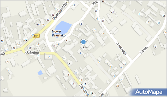 Nowe Kramsko, Króla Bolesława Chrobrego, 5, mapa Nowe Kramsko