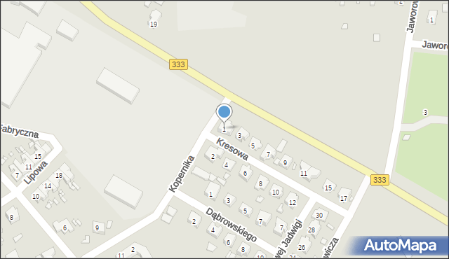 Nowe Miasteczko, Kresowa, 1, mapa Nowe Miasteczko