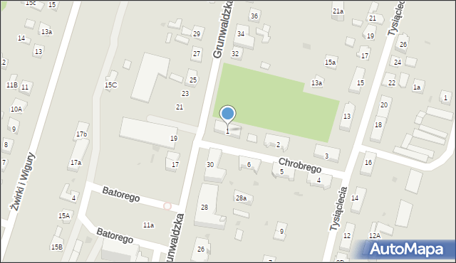 Nowe Miasto Lubawskie, Króla Bolesława Chrobrego, 1, mapa Nowe Miasto Lubawskie