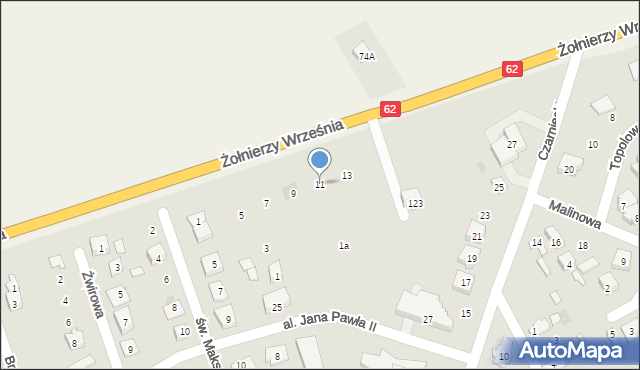 Nowy Dwór Mazowiecki, Kręta, 11, mapa Nowy Dwór Mazowiecki