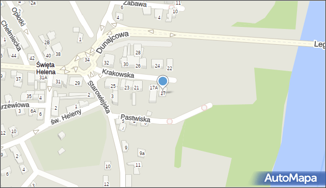 Nowy Sącz, Krakowska, 17, mapa Nowego Sącza