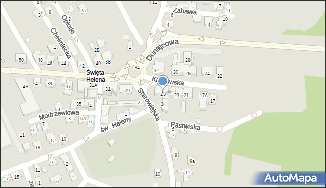 Nowy Sącz, Krakowska, 25, mapa Nowego Sącza