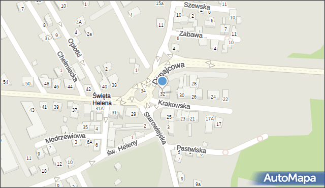 Nowy Sącz, Krakowska, 32, mapa Nowego Sącza