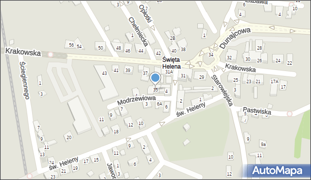Nowy Sącz, Krakowska, 35, mapa Nowego Sącza