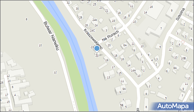 Nowy Sącz, Kraszewskiego Józefa Ignacego, 21, mapa Nowego Sącza