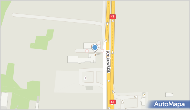 Nowy Targ, Krakowska, 3, mapa Nowego Targu