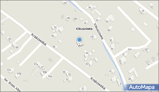 Nowy Targ, Krakowska, 46A, mapa Nowego Targu