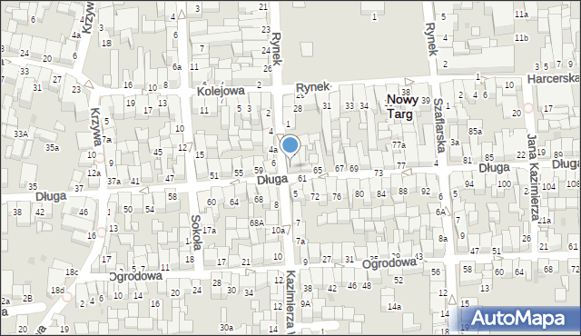 Nowy Targ, Króla Kazimierza Wielkiego, 3, mapa Nowego Targu