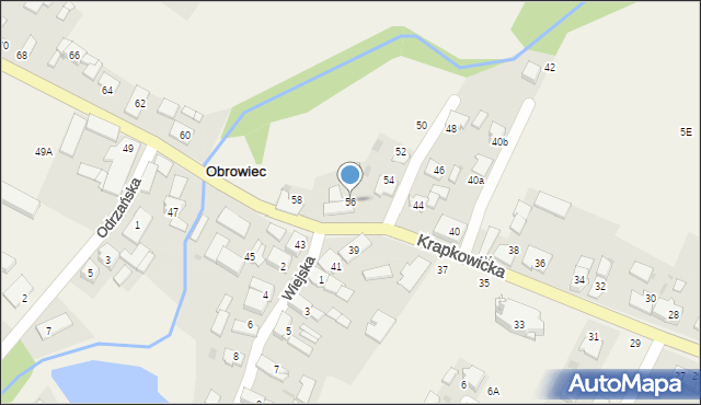 Obrowiec, Krapkowicka, 56, mapa Obrowiec