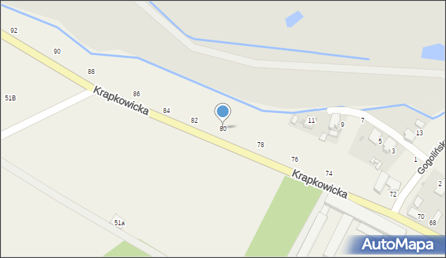 Obrowiec, Krapkowicka, 80, mapa Obrowiec