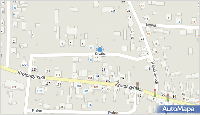 Odolanów, Krótka, 14, mapa Odolanów