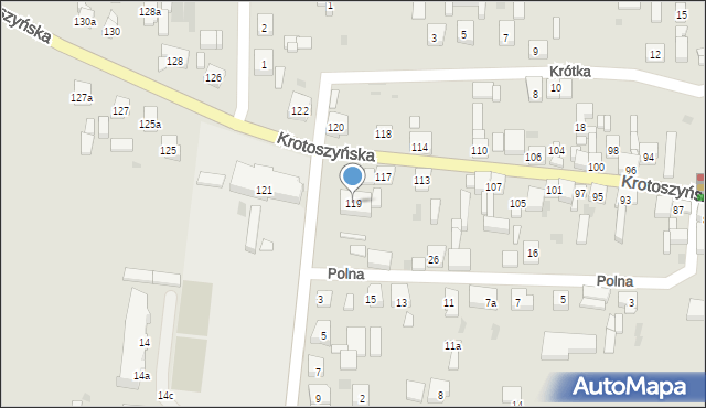 Odolanów, Krotoszyńska, 119, mapa Odolanów