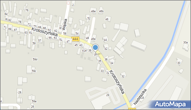 Odolanów, Krotoszyńska, 37, mapa Odolanów