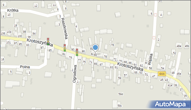 Odolanów, Krotoszyńska, 82, mapa Odolanów