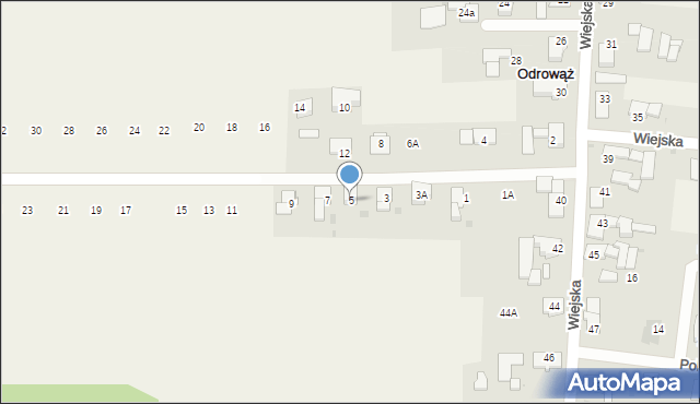 Odrowąż, Krótka, 5, mapa Odrowąż