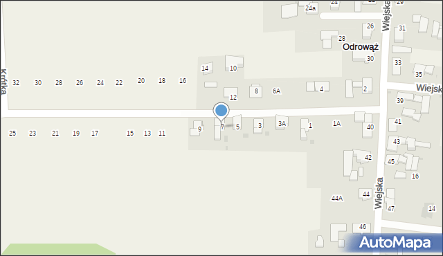 Odrowąż, Krótka, 7, mapa Odrowąż