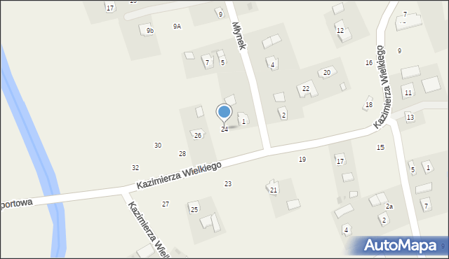 Odrzykoń, Króla Kazimierza Wielkiego, 24, mapa Odrzykoń