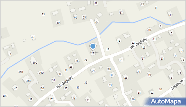 Odrzykoń, Króla Władysława Jagiełły, 22, mapa Odrzykoń