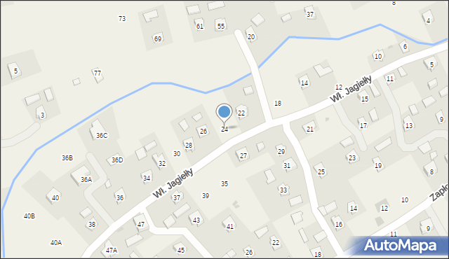 Odrzykoń, Króla Władysława Jagiełły, 24, mapa Odrzykoń