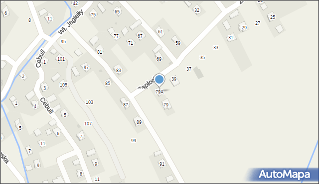 Odrzykoń, Króla Władysława Jagiełły, 79A, mapa Odrzykoń