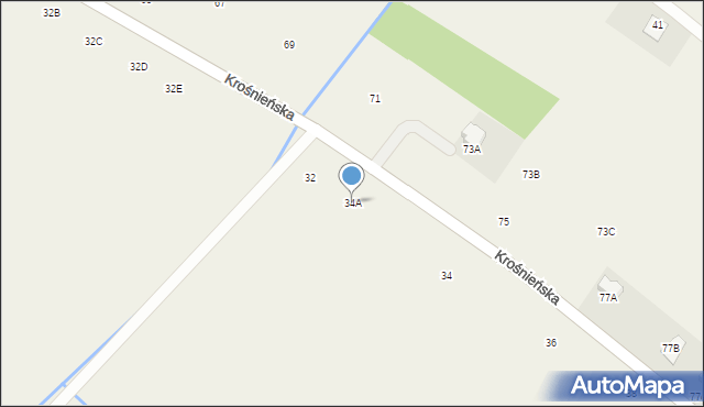 Odrzykoń, Krośnieńska, 34A, mapa Odrzykoń