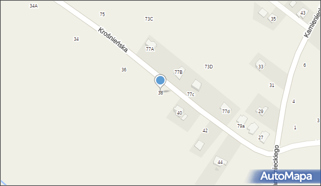 Odrzykoń, Krośnieńska, 38, mapa Odrzykoń