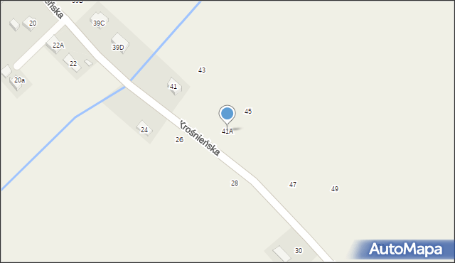 Odrzykoń, Krośnieńska, 41A, mapa Odrzykoń