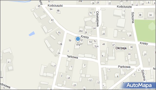 Okrzeja, Kresy Antoniego, ks., 57a, mapa Okrzeja