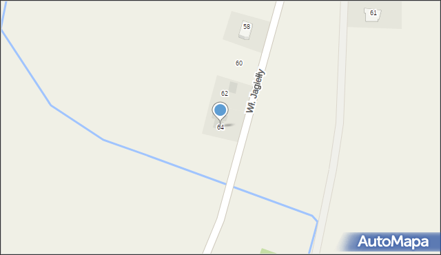 Olesno, Króla Władysława Jagiełły, 64, mapa Olesno