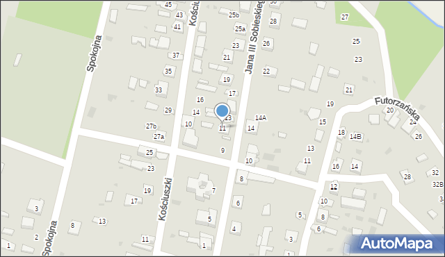 Oleszyce, Króla Jana III Sobieskiego, 11, mapa Oleszyce
