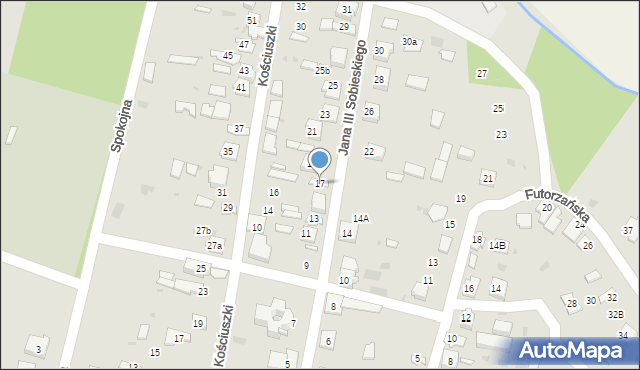Oleszyce, Króla Jana III Sobieskiego, 17, mapa Oleszyce