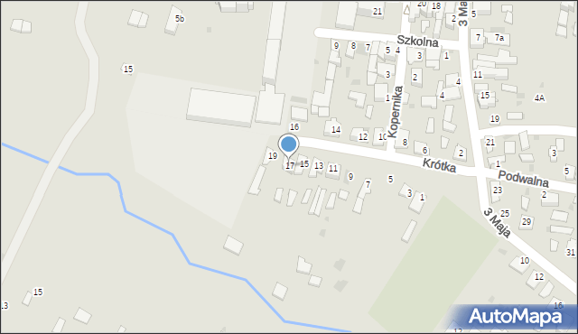 Oleszyce, Krótka, 17, mapa Oleszyce