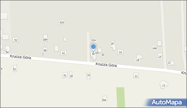 Olkusz, Krucza Góra, 32, mapa Olkusz