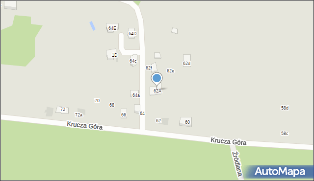 Olkusz, Krucza Góra, 62A, mapa Olkusz