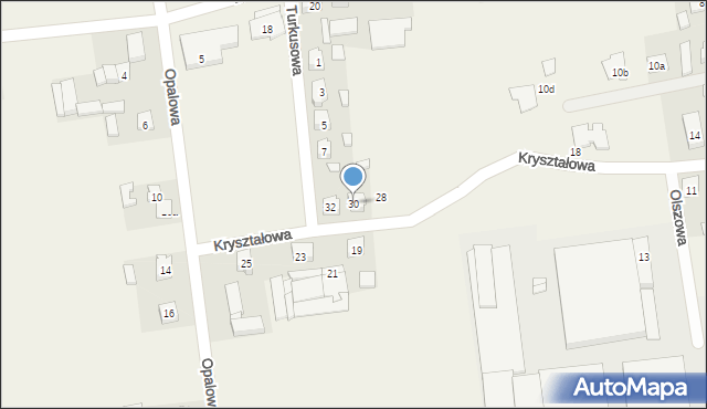 Olszowa, Kryształowa, 30, mapa Olszowa