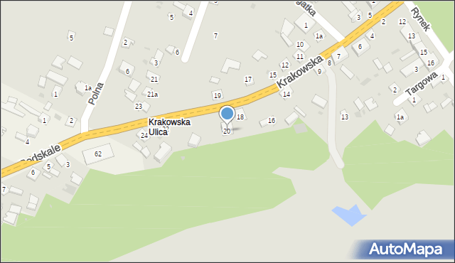 Opatowiec, Krakowska, 20, mapa Opatowiec